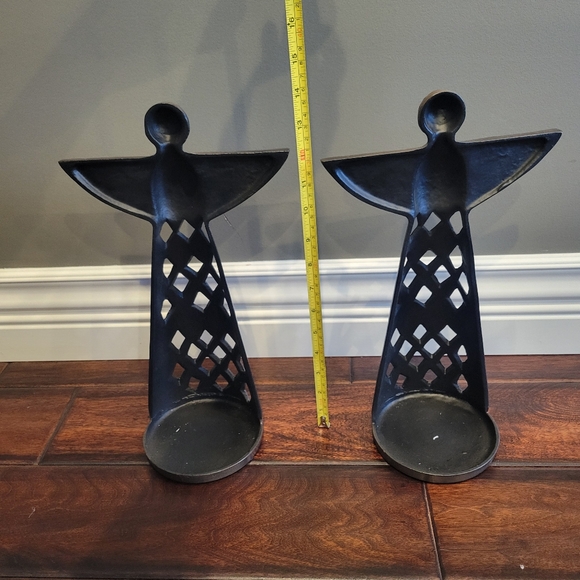 Metal angel candle holders - Picture 3 of 4